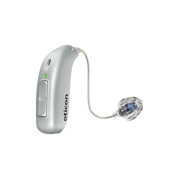 Oticon Hörgerät 1 / Batterie / Silberweiß Oticon More